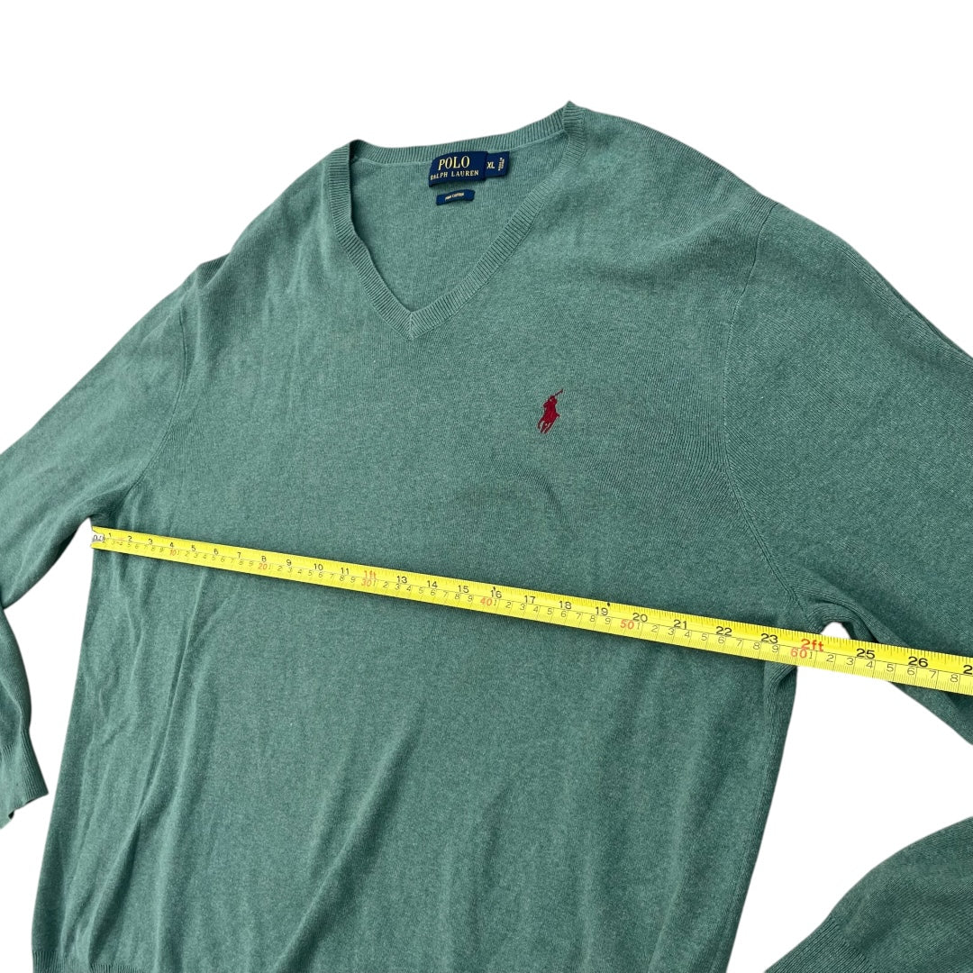 Polo Ralph Lauren Pima Cotton V Neck Sweater (XL)