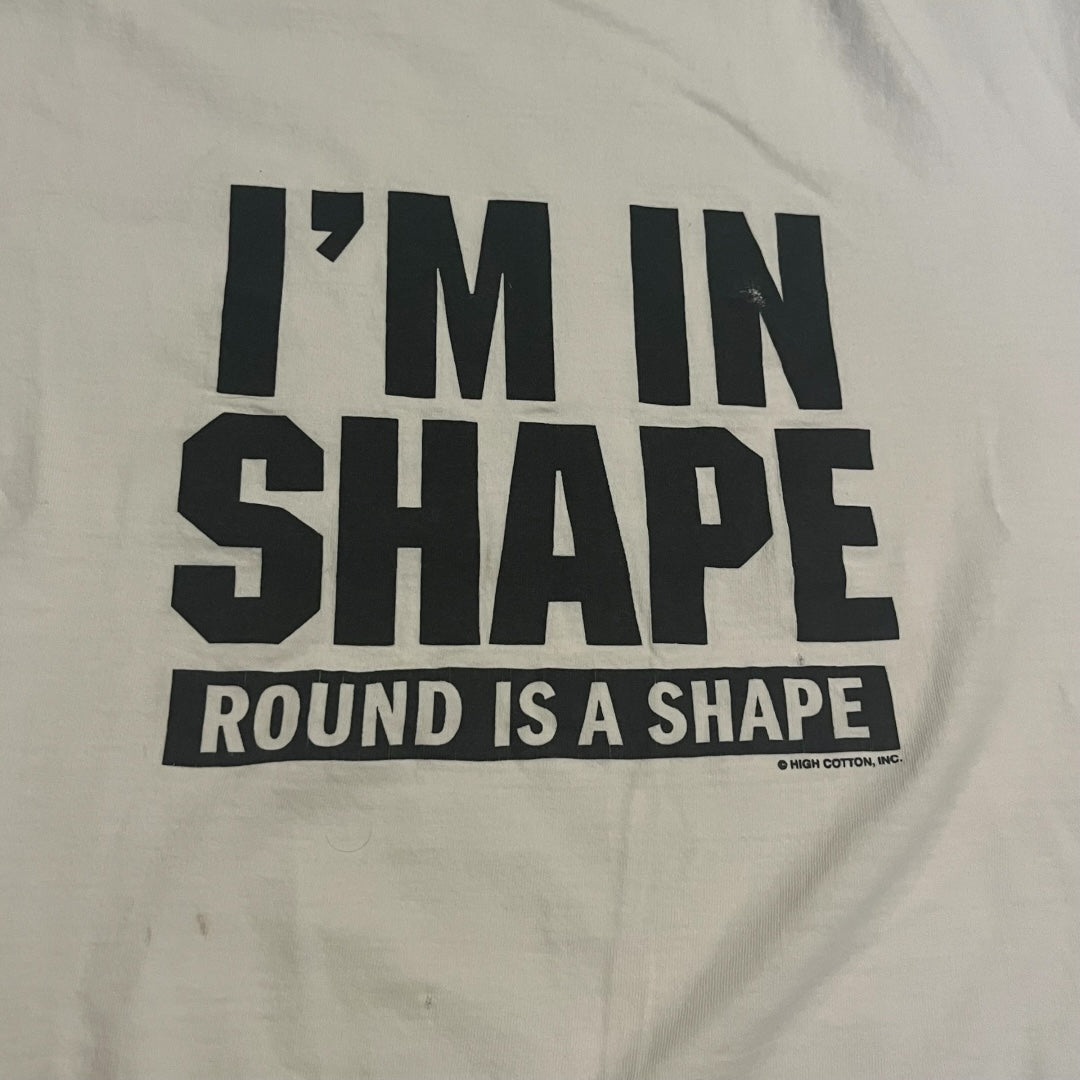 VINTAGE Round Is a Shape T Shirt (XL)