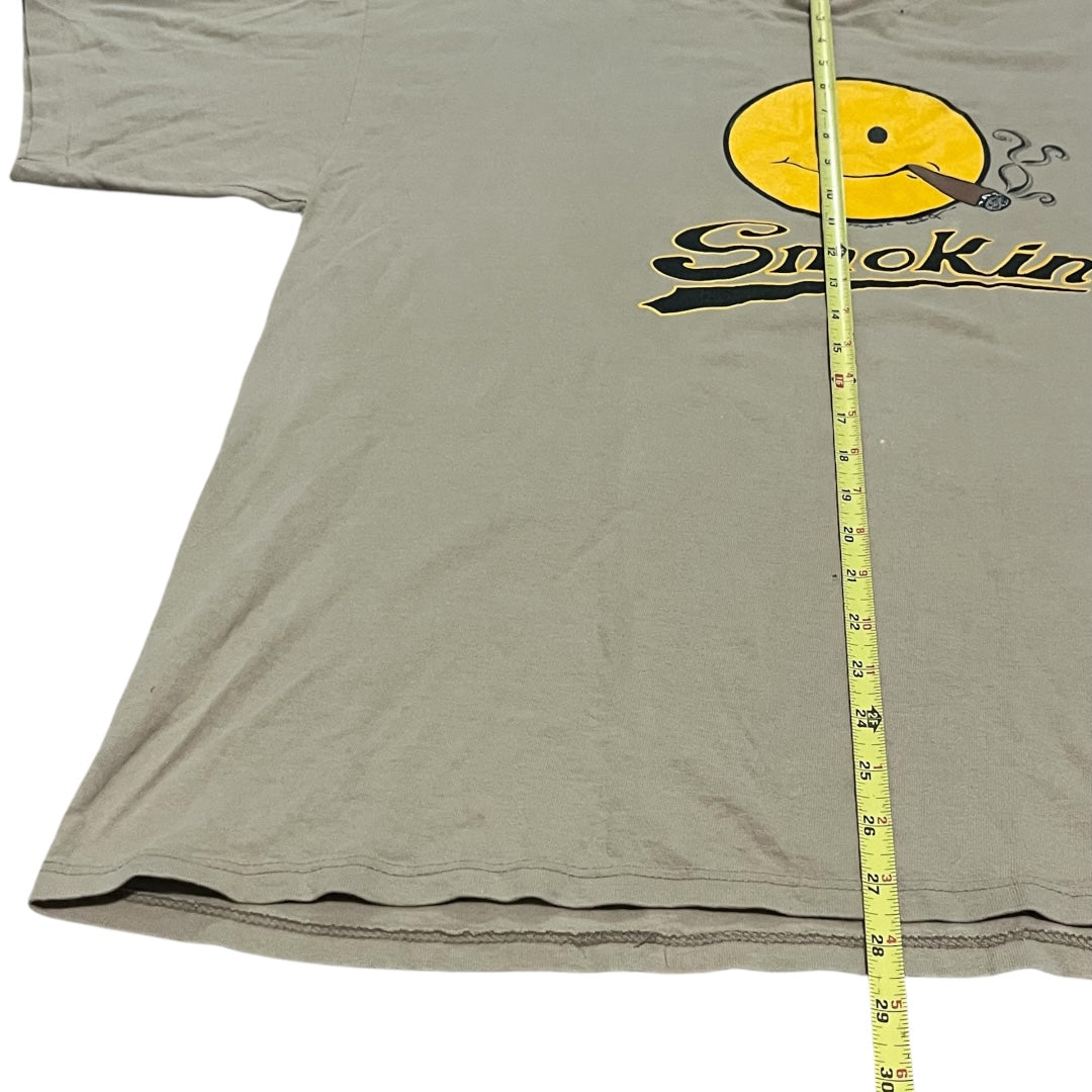 VINTAGE Project E Smokin' Smiley Face T Shirt (XL)