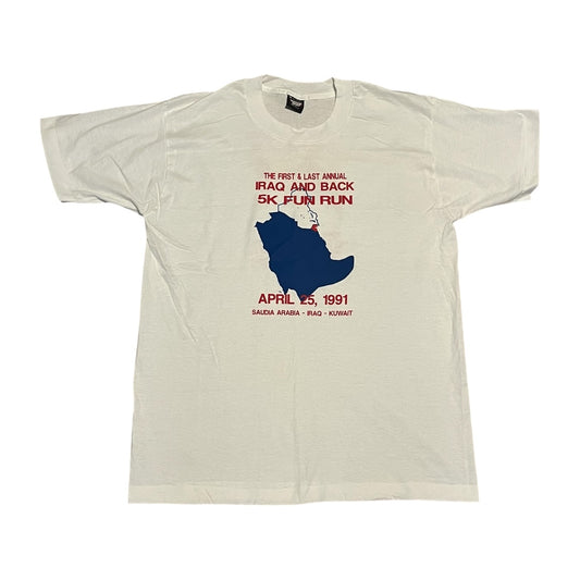 VINTAGE 1991 Iraq 5K Fun Run T Shirt (XL)