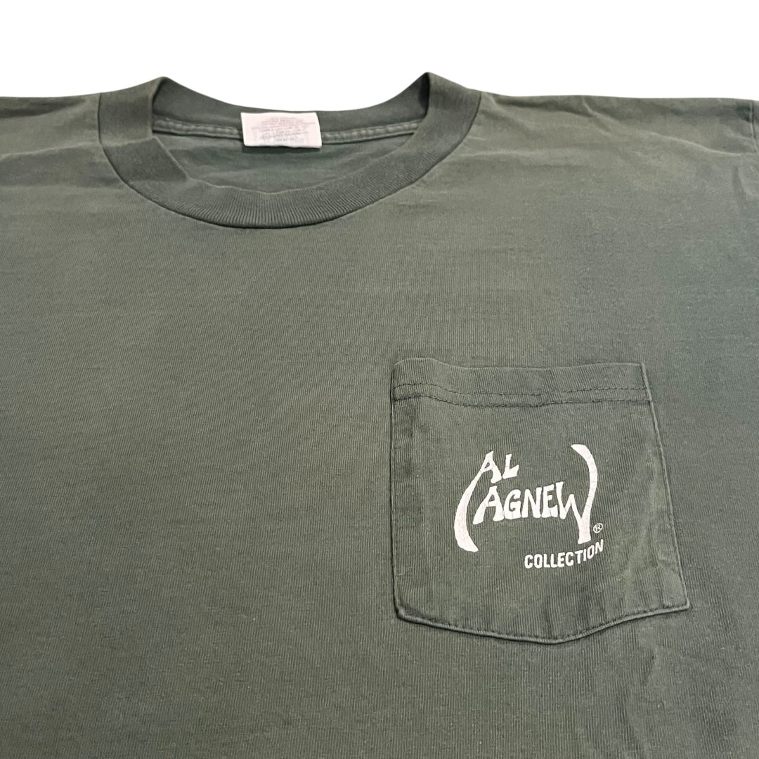 VINTAGE Al Agnew Fishing Pocket T Shirt (Large)