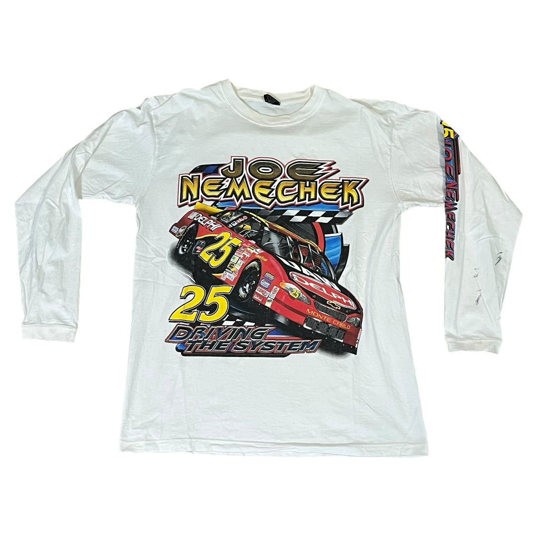 VINTAGE Joe Nemechek Long Sleeve T Shirt (Large)