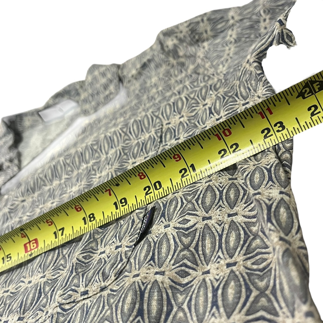 VINTAGE Patagonia Organic Cotton Geometric Button Up Shirt - Blue / Grey (Large)