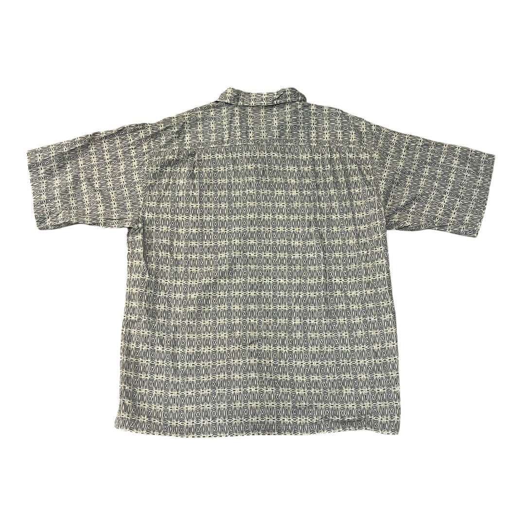 VINTAGE Patagonia Organic Cotton Geometric Button Up Shirt - Blue / Grey (Large)