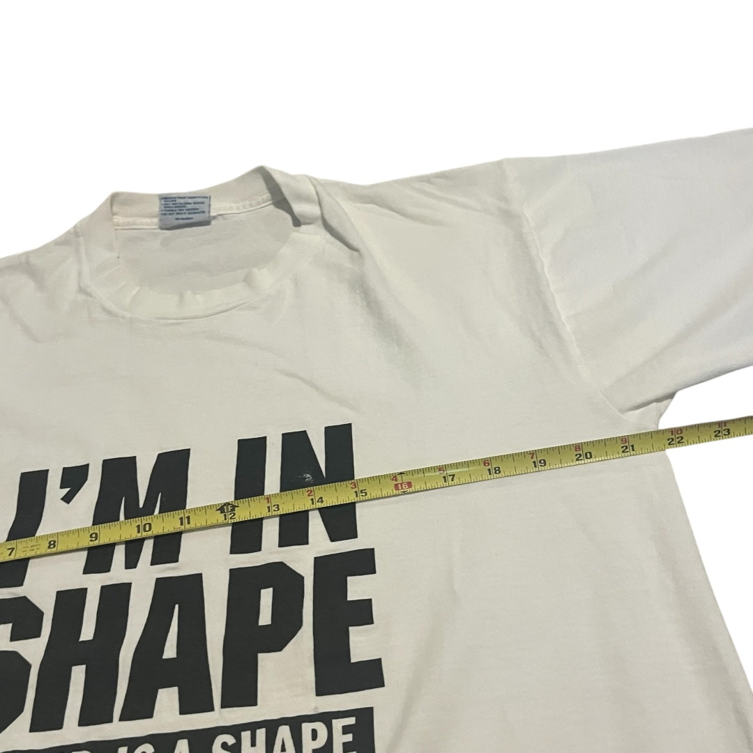 VINTAGE Round Is a Shape T Shirt (XL)