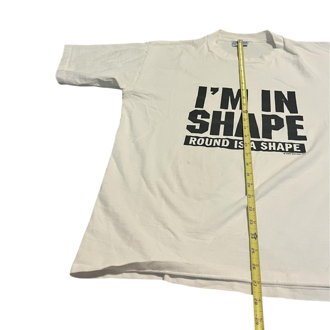 VINTAGE Round Is a Shape T Shirt (XL)