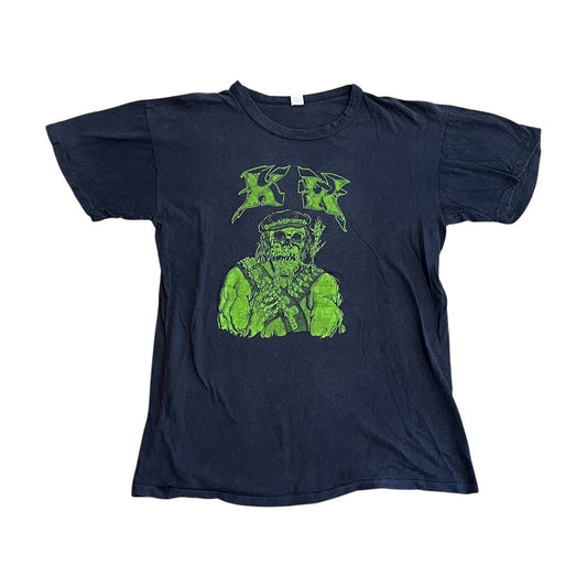 VINTAGE KW Mean Green Biker Club T Shirt (Large)