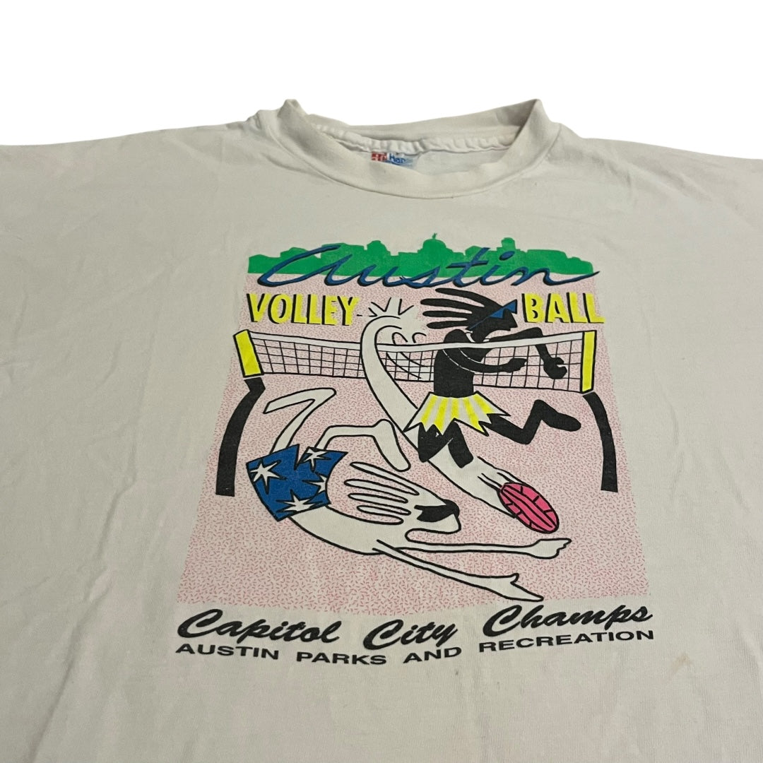 VINTAGE Austin Texas Parks & Rec Volleyball T Shirt (XL)