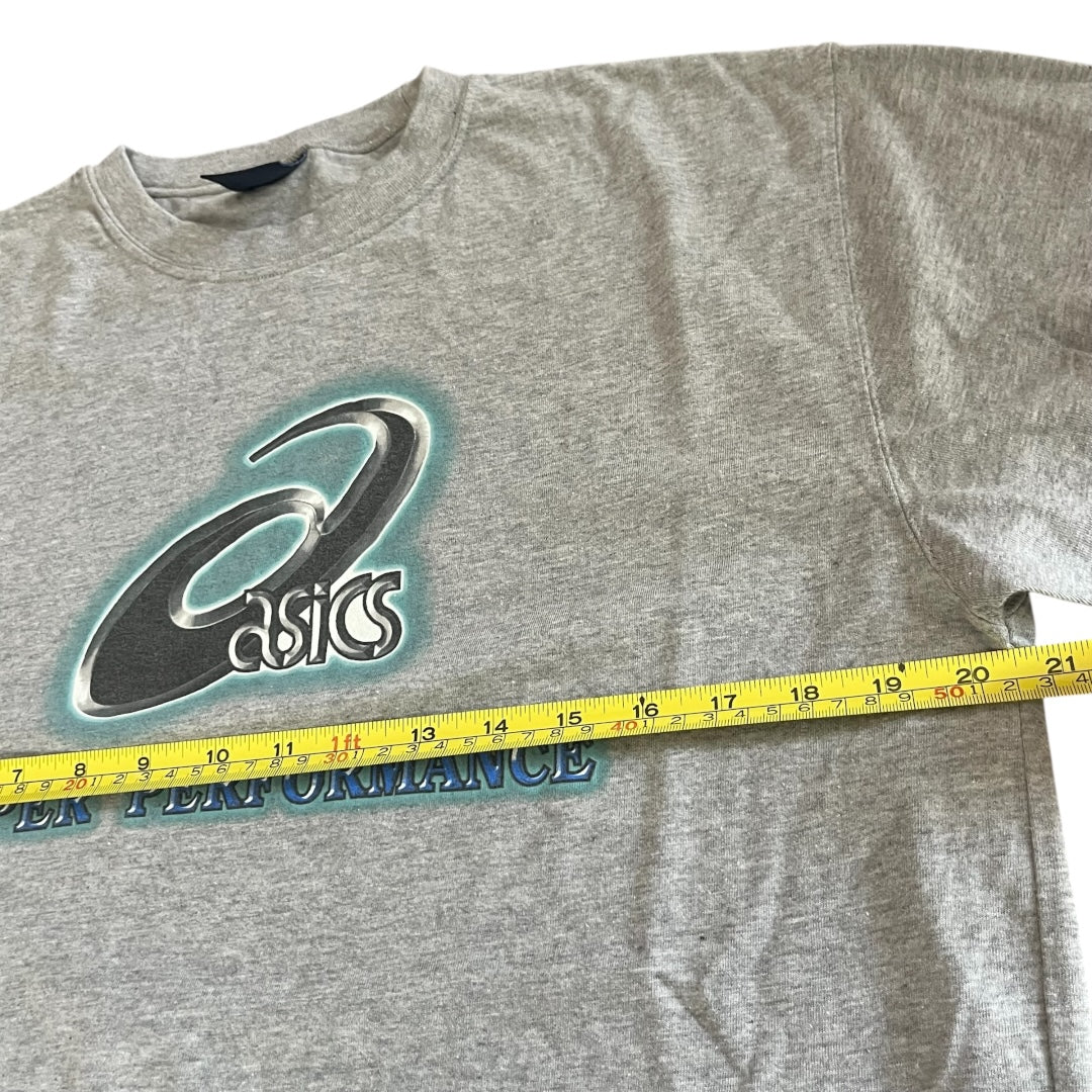 VINTAGE Asics Retro Logo T Shirt (Large)