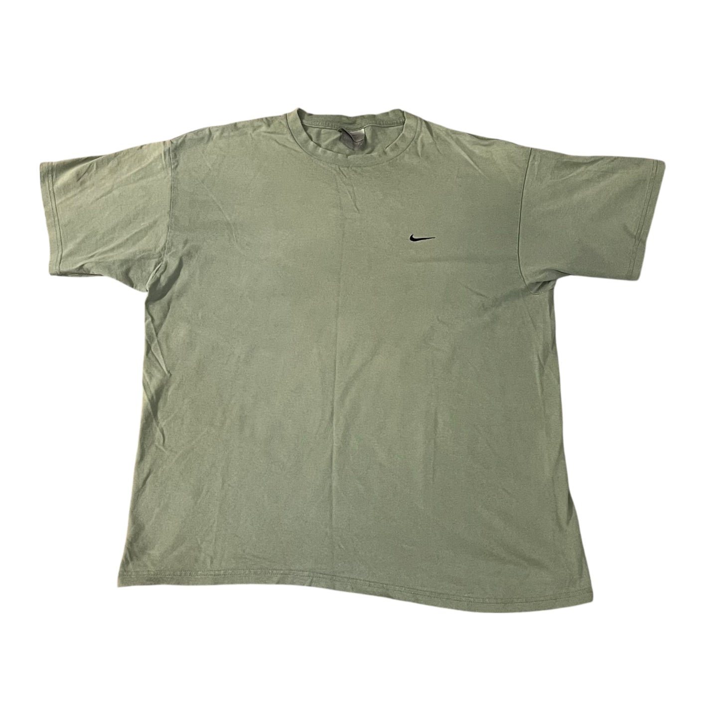 VINTAGE Nike Embroidered Swoosh T-Shirt - Sage (Large)