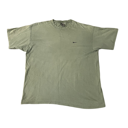 VINTAGE Nike Embroidered Swoosh T-Shirt - Sage (Large)