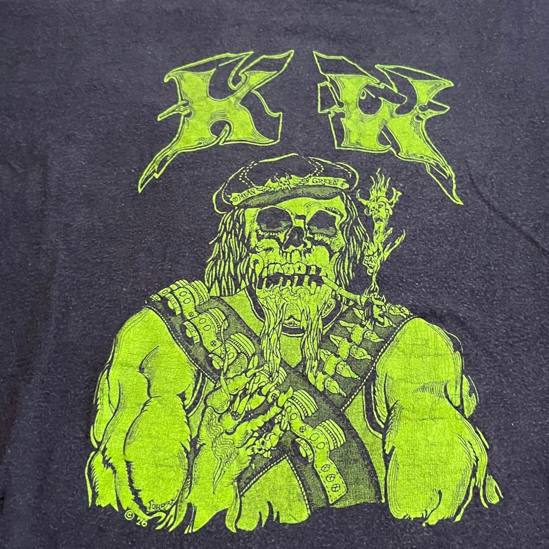 VINTAGE KW Mean Green Biker Club T Shirt (Large)