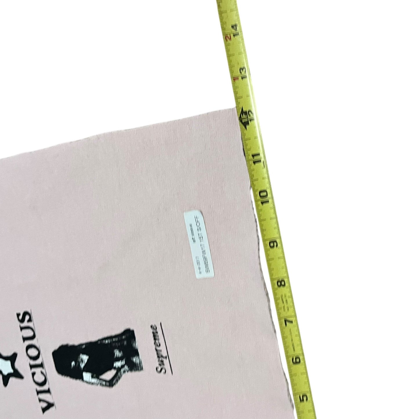 Supreme Menace Test Print Fabric Swatch ( Light Pink / Left )