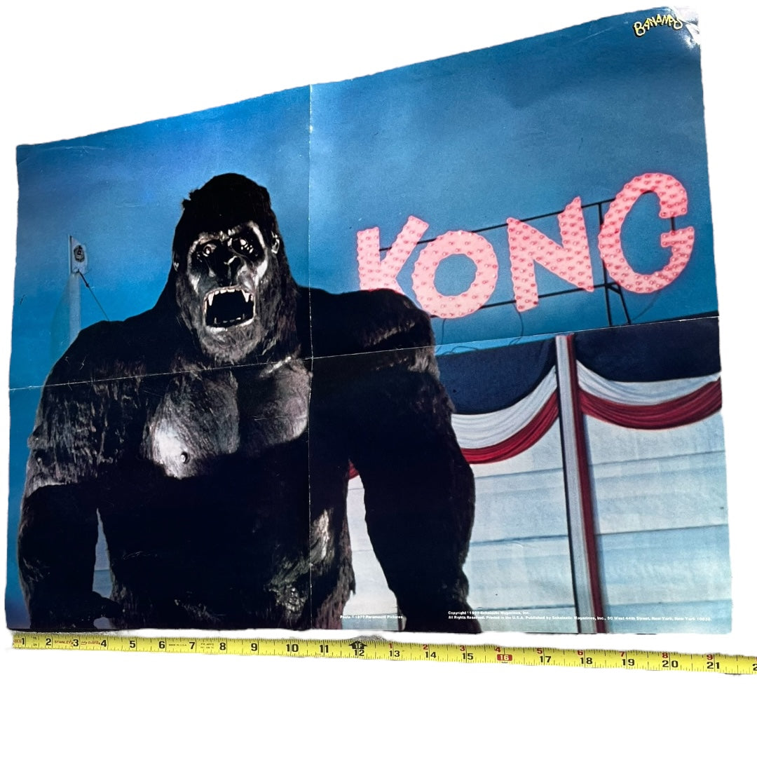 VINTAGE 1977 Bananas Magazine King Kong Poster (15.5x21)