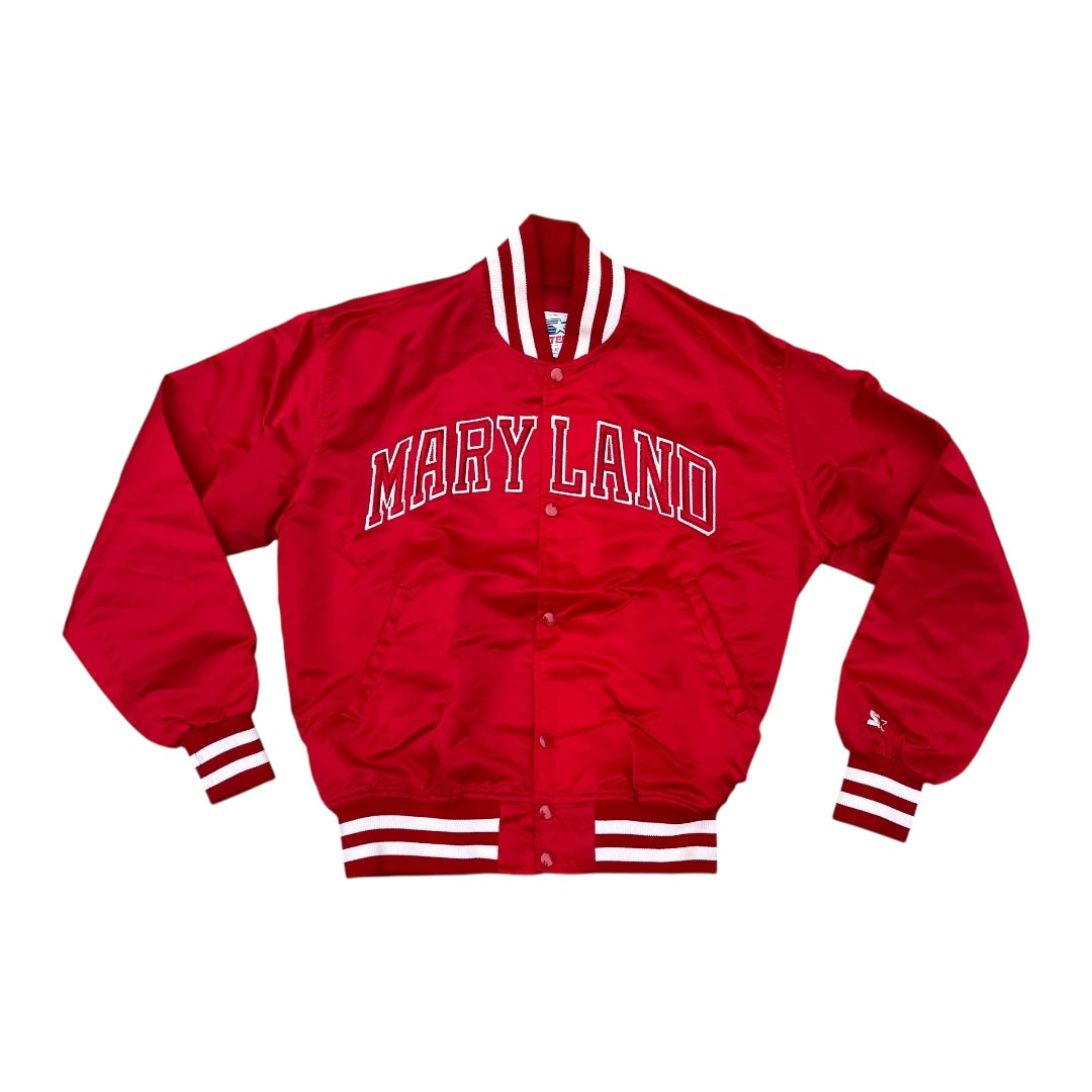 VINTAGE Starter Brand University of Maryland Satin Jacket (XL)
