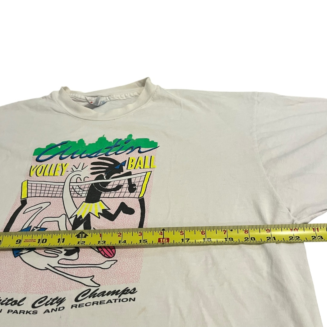VINTAGE Austin Texas Parks & Rec Volleyball T Shirt (XL)