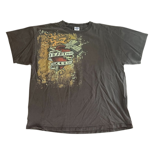 VINTAGE y2k Heart and Soul T Shirt (XL)