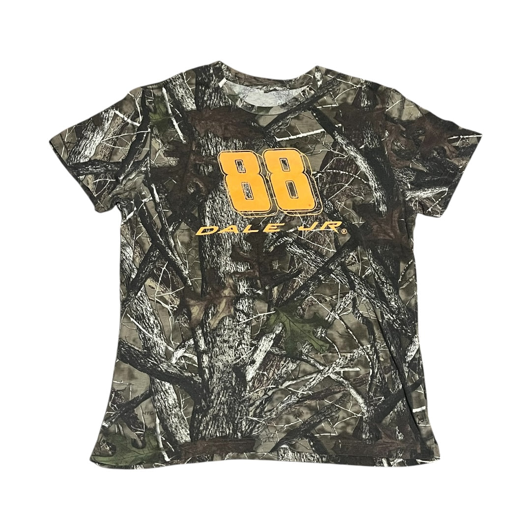 VINTAGE Dale Earnhardt Jr. Tree Camo T Shirt (Medium)