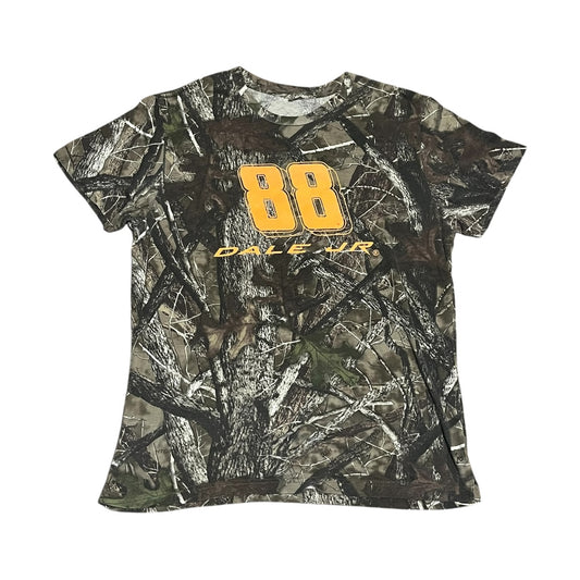 VINTAGE Dale Earnhardt Jr. Tree Camo T Shirt (Medium)