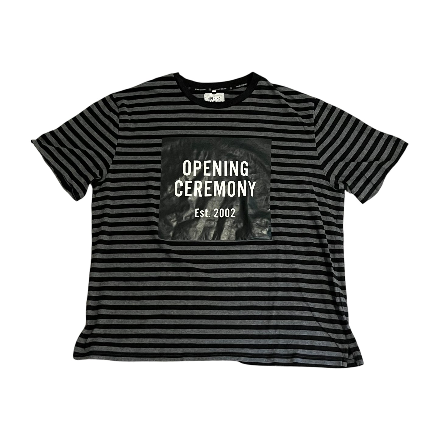 VINTAGE-ish Opening Ceremony Striped Boxy T Shirt (XL)