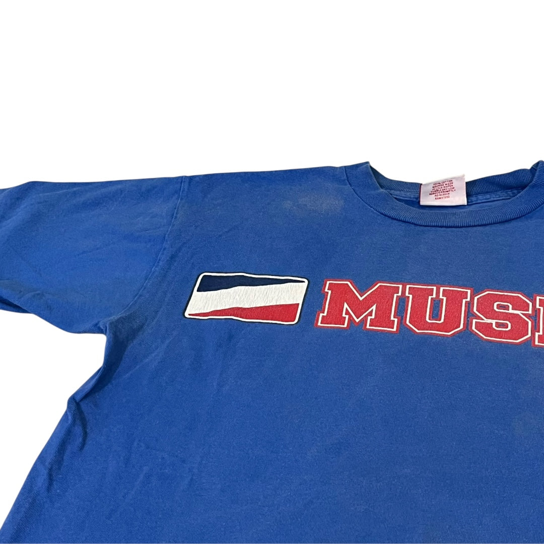 VINTAGE Shorty's Skateboards Chad Muska Flag Logo T Shirt (Medium)