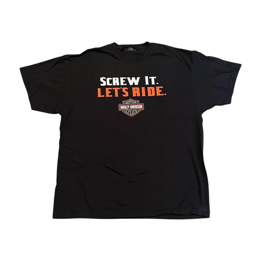 VINTAGE Harley Davidson Screw It Let's Ride T Shirt (XL)