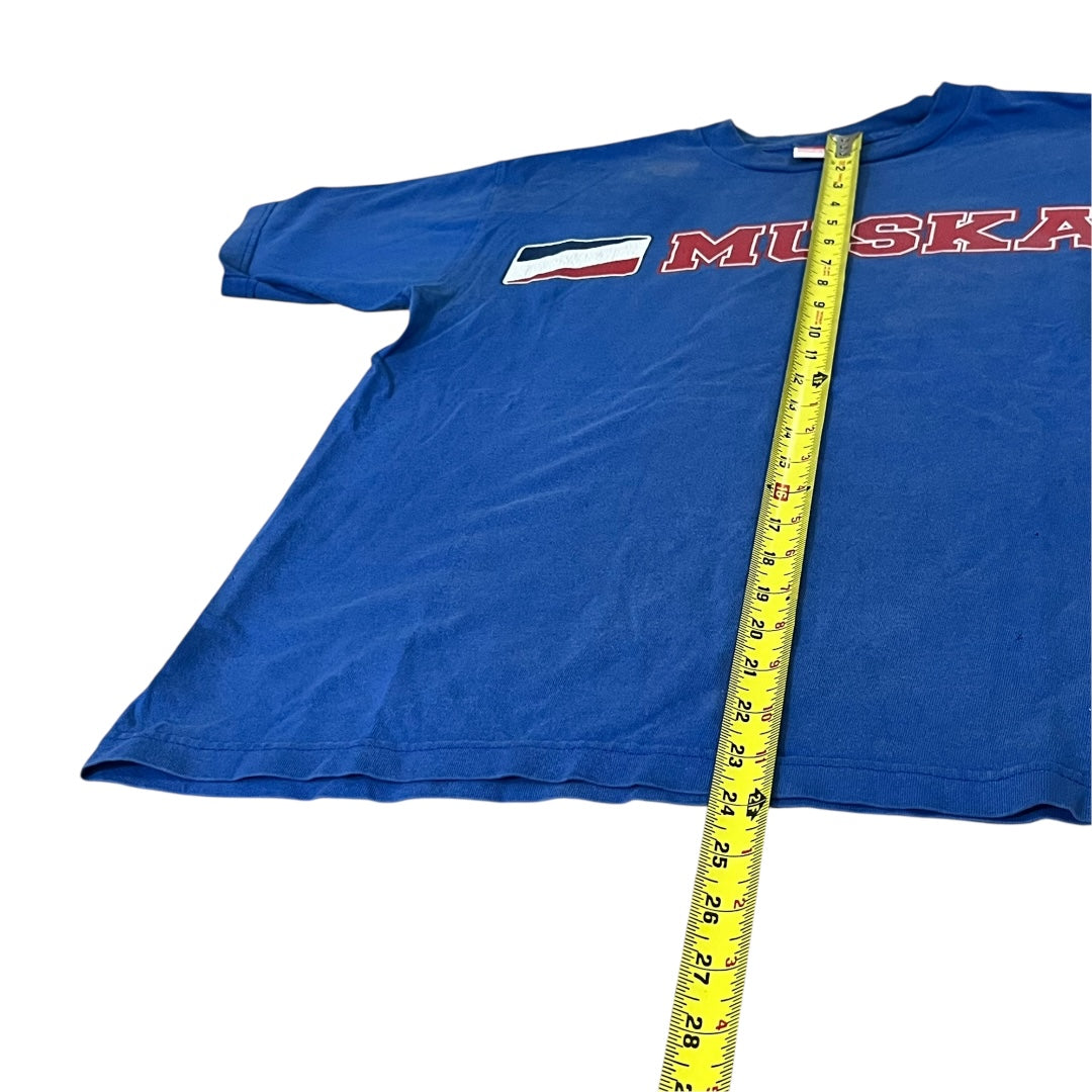 VINTAGE Shorty's Skateboards Chad Muska Flag Logo T Shirt (Medium)