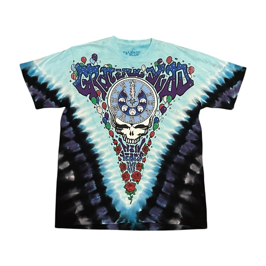 Liquid Blue Grateful Dead Tie Dye T Shirt (Medium)