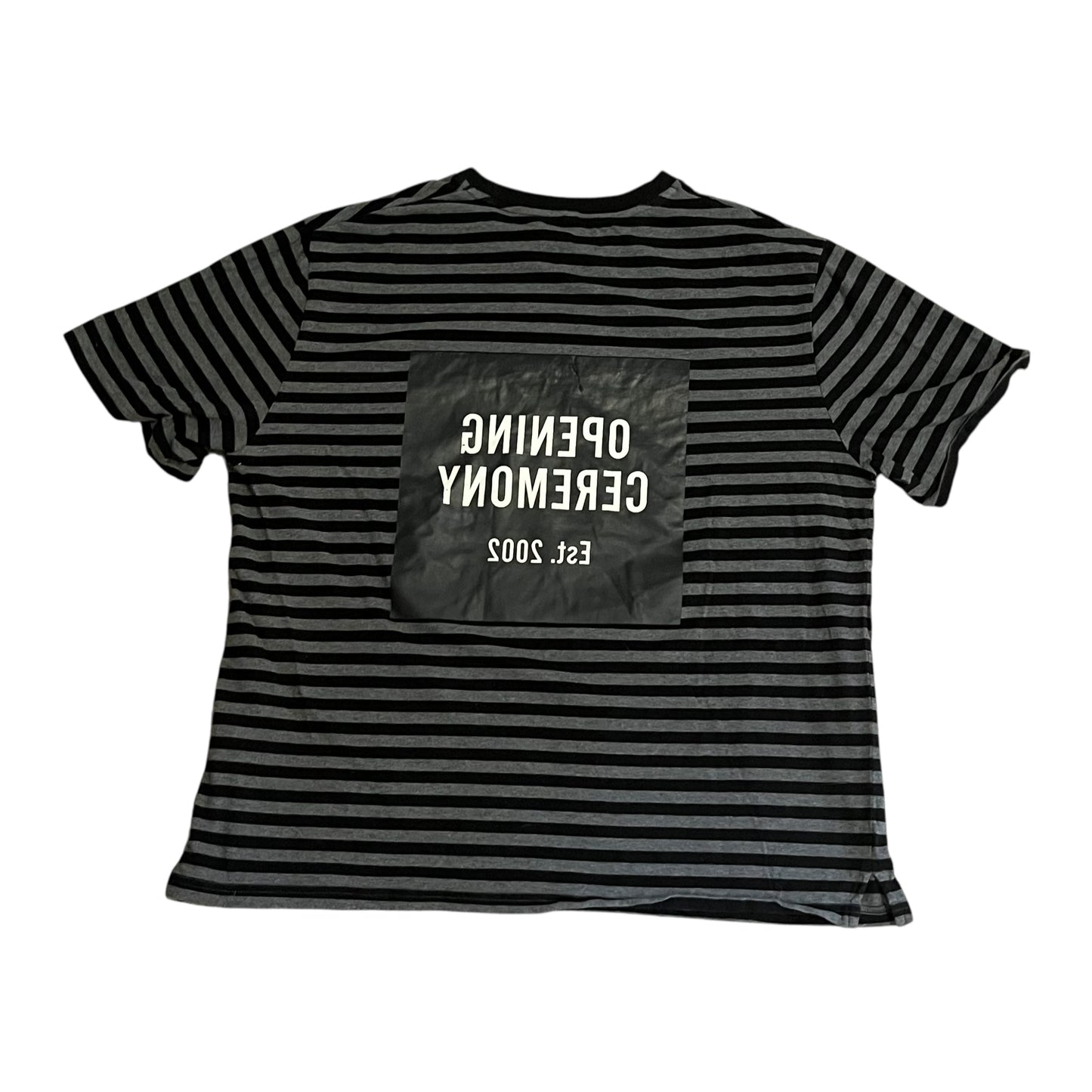 VINTAGE-ish Opening Ceremony Striped Boxy T Shirt (XL)