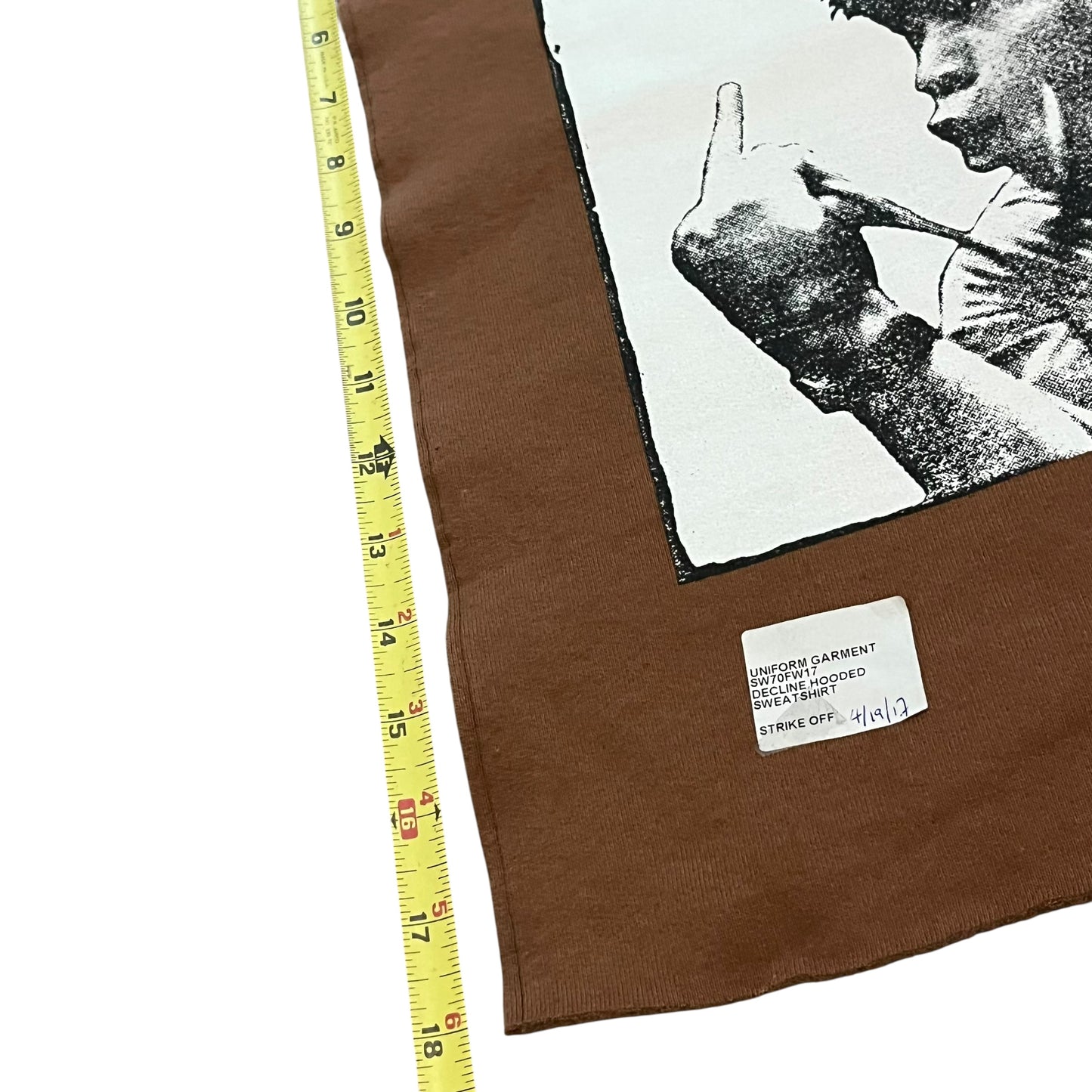 SAMPLE Supreme The Decline of Western Civilization Sample Test Print Fabric Swatch - Brown (FW17)