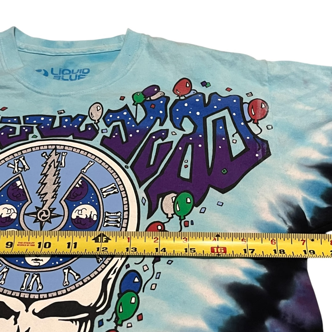 Liquid Blue Grateful Dead Tie Dye T Shirt (Medium)