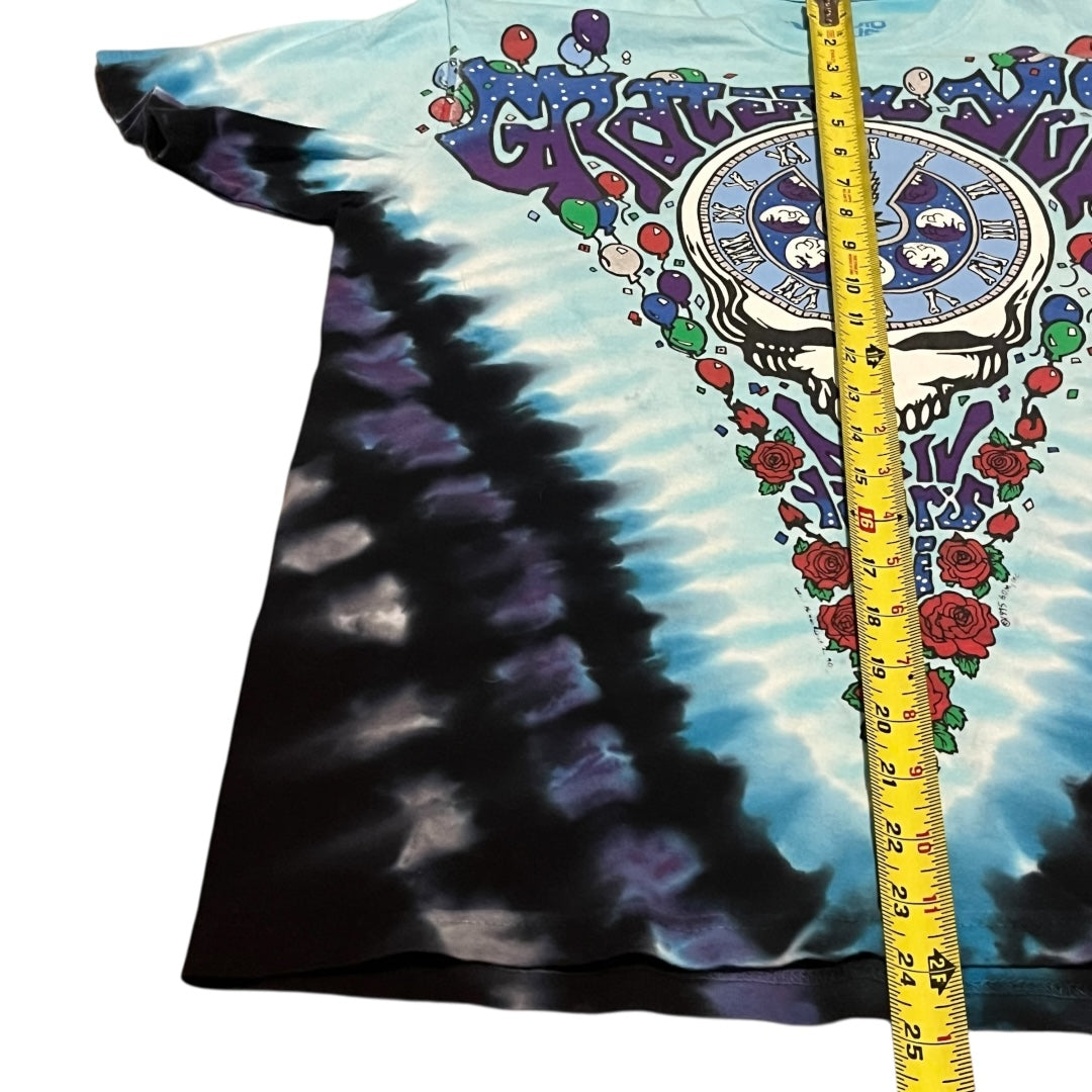 Liquid Blue Grateful Dead Tie Dye T Shirt (Medium)