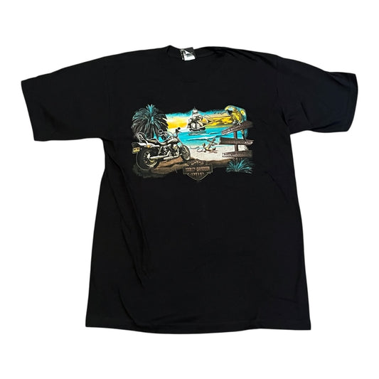 VINTAGE Harley Davidson Grand Cayman T Shirt (Large)