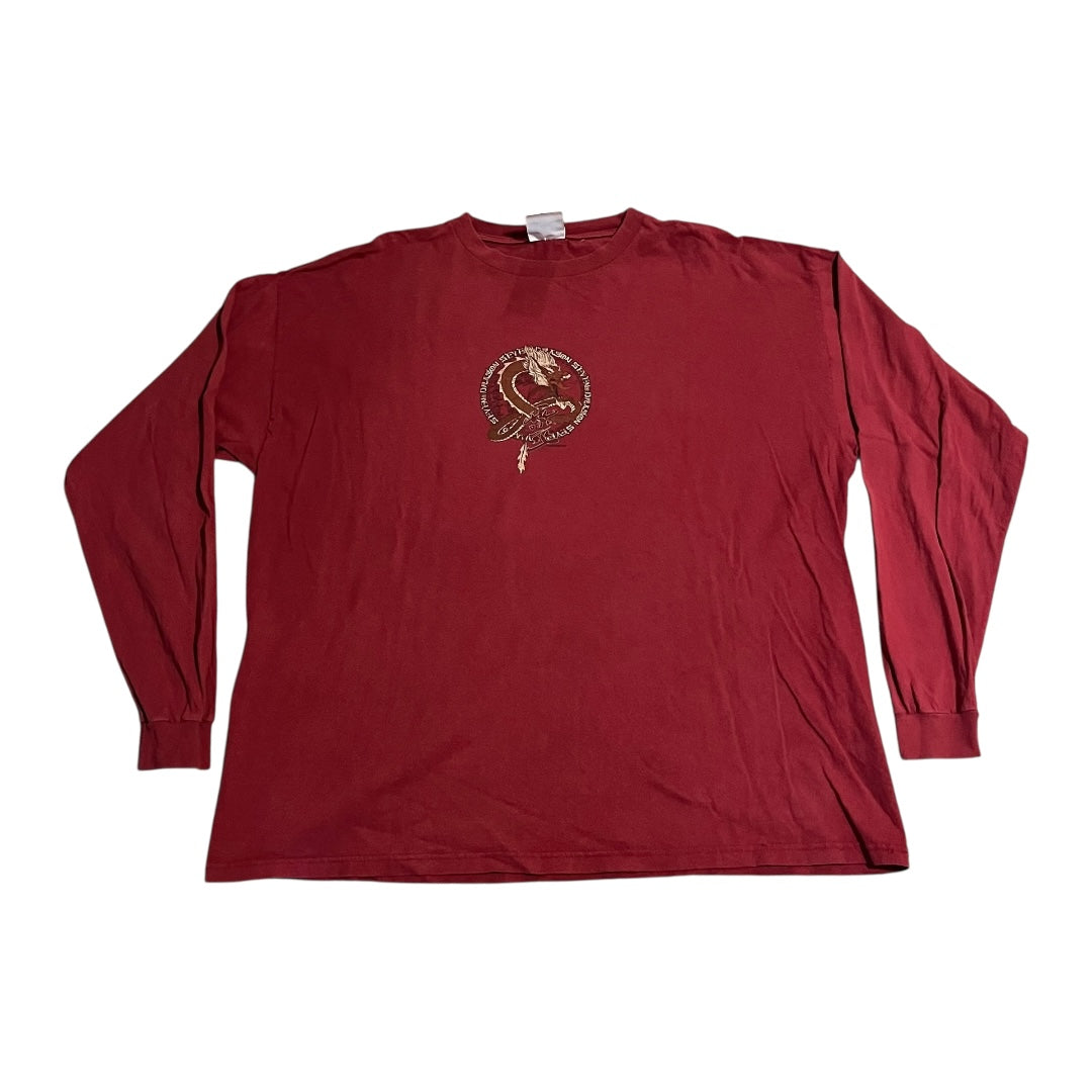 VINTAGE Bugle Boy Seven Dragon Long Sleeve T Shirt (2XL)