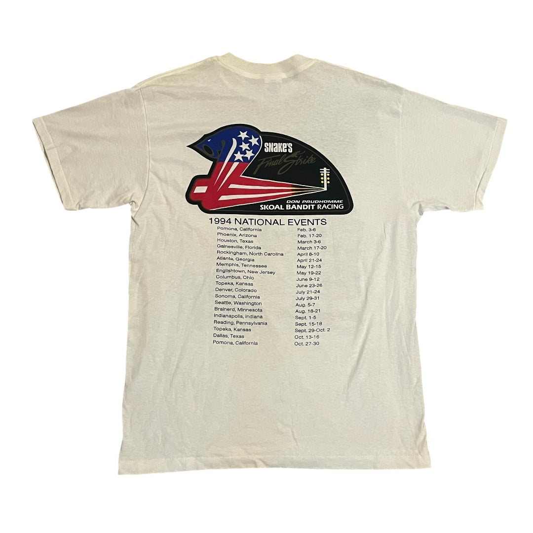 VINTAGE 1994 NHRA Snake's Final Strike T Shirt (Large)