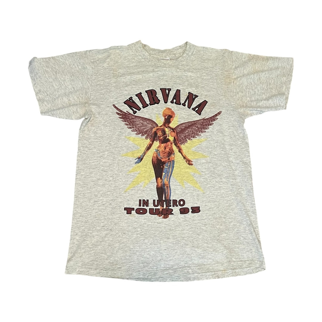VINTAGE Nirvana In Utero Parking Lot T Shirt (Large)
