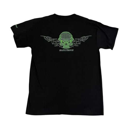 VINTAGE Bullhead Neon Tribal Skull T Shirt (Medium)