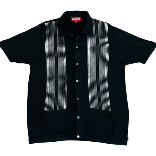 Supreme Polo Short Sleeve Cardigan - Black (Medium)
