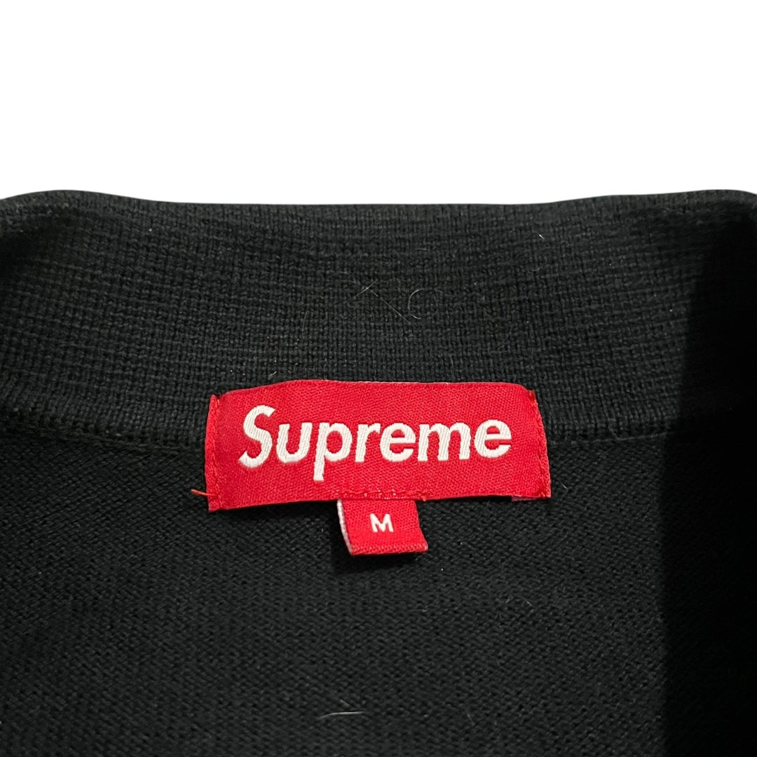 Supreme Polo Short Sleeve Cardigan - Black (Medium)
