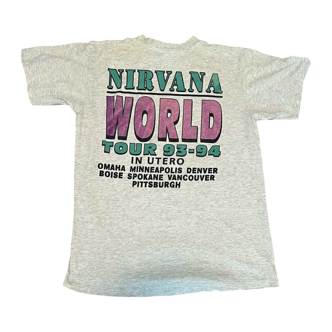 VINTAGE Nirvana In Utero Parking Lot T Shirt (Large)