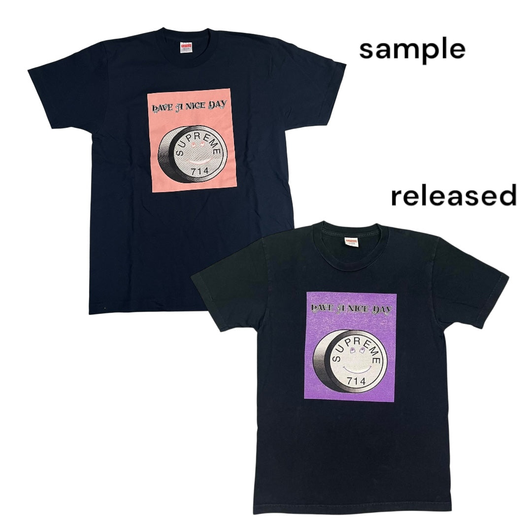 SAMPLE Supreme Lude Have A Nice Day T Shirt - Navy (Large)
