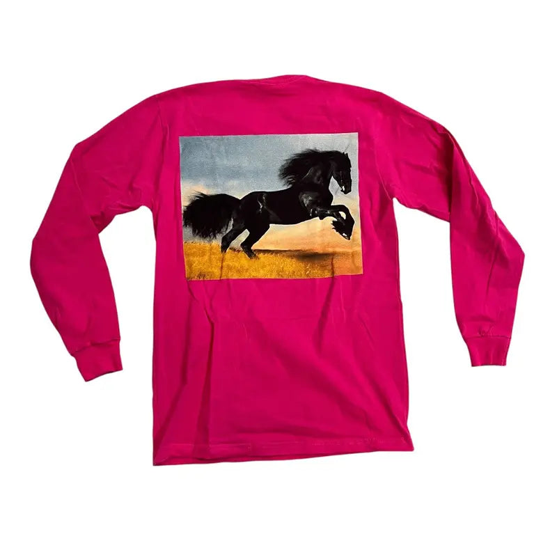 Supreme Stallion Long Sleeve T Shirt - Pink (Medium)