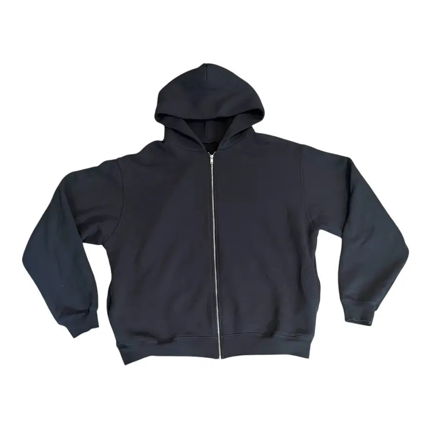 SAMPLE Yeezy Season 6 Side Pocket Zip Up Hoodie - Midnight Navy (Medium)