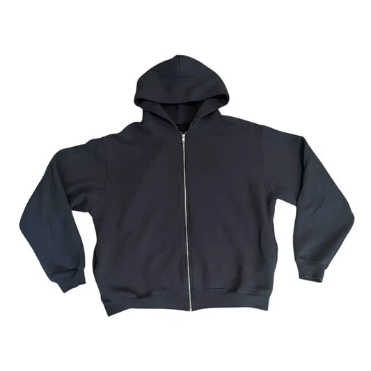 SAMPLE Yeezy Season 6 Side Pocket Zip Up Hoodie - Midnight Navy (Medium)