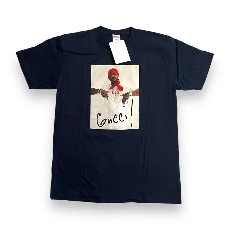 SAMPLE Supreme Gucci Mane Portrait T-Shirt - Navy