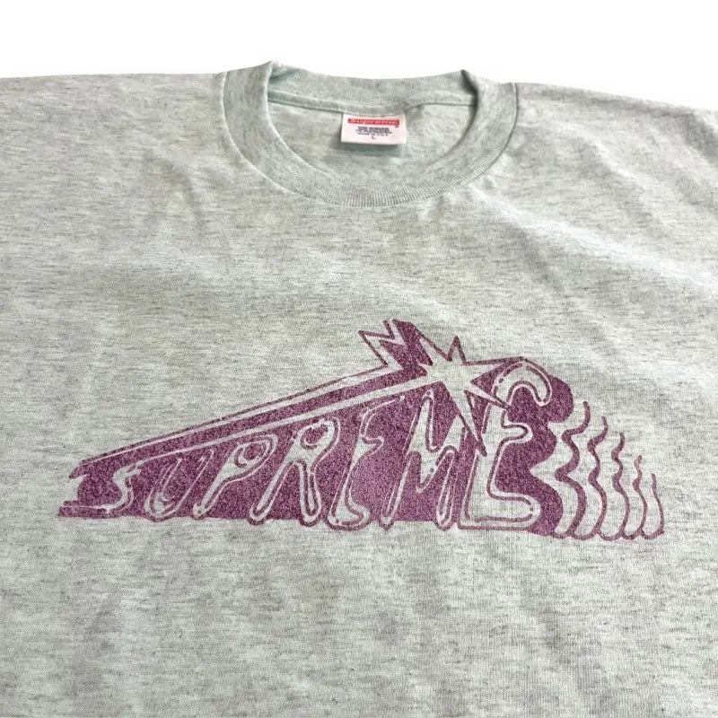 SAMPLE Supreme Star Logo T Shirt - Heather Blue (Large)