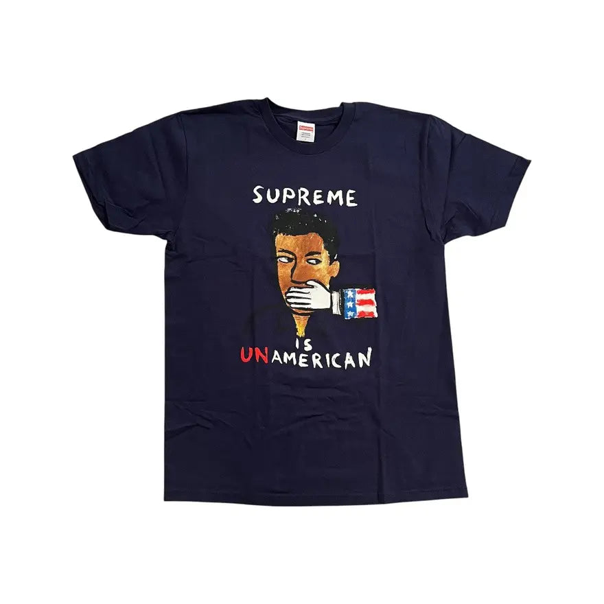 Supreme Unamerican T-Shirt - Navy (Large)