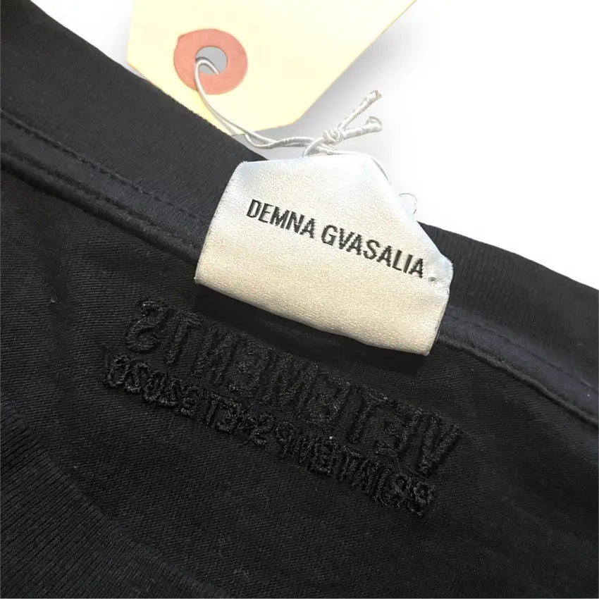 Vetements Oversized Blank T Shirt - Black (Small)