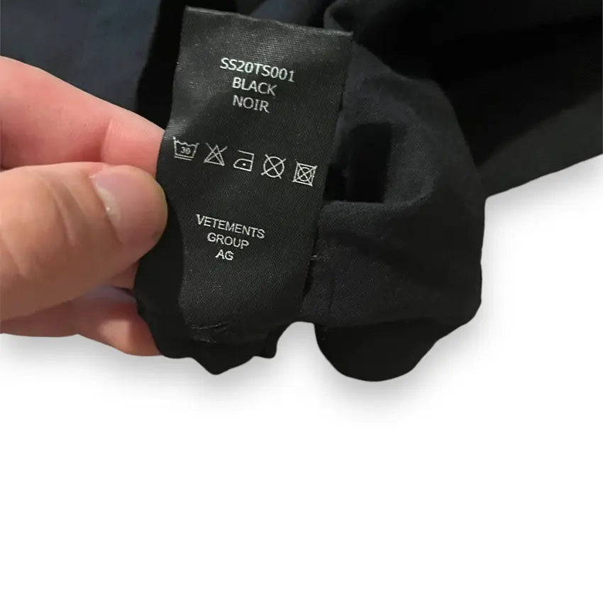 Vetements Oversized Blank T Shirt - Black (Small)