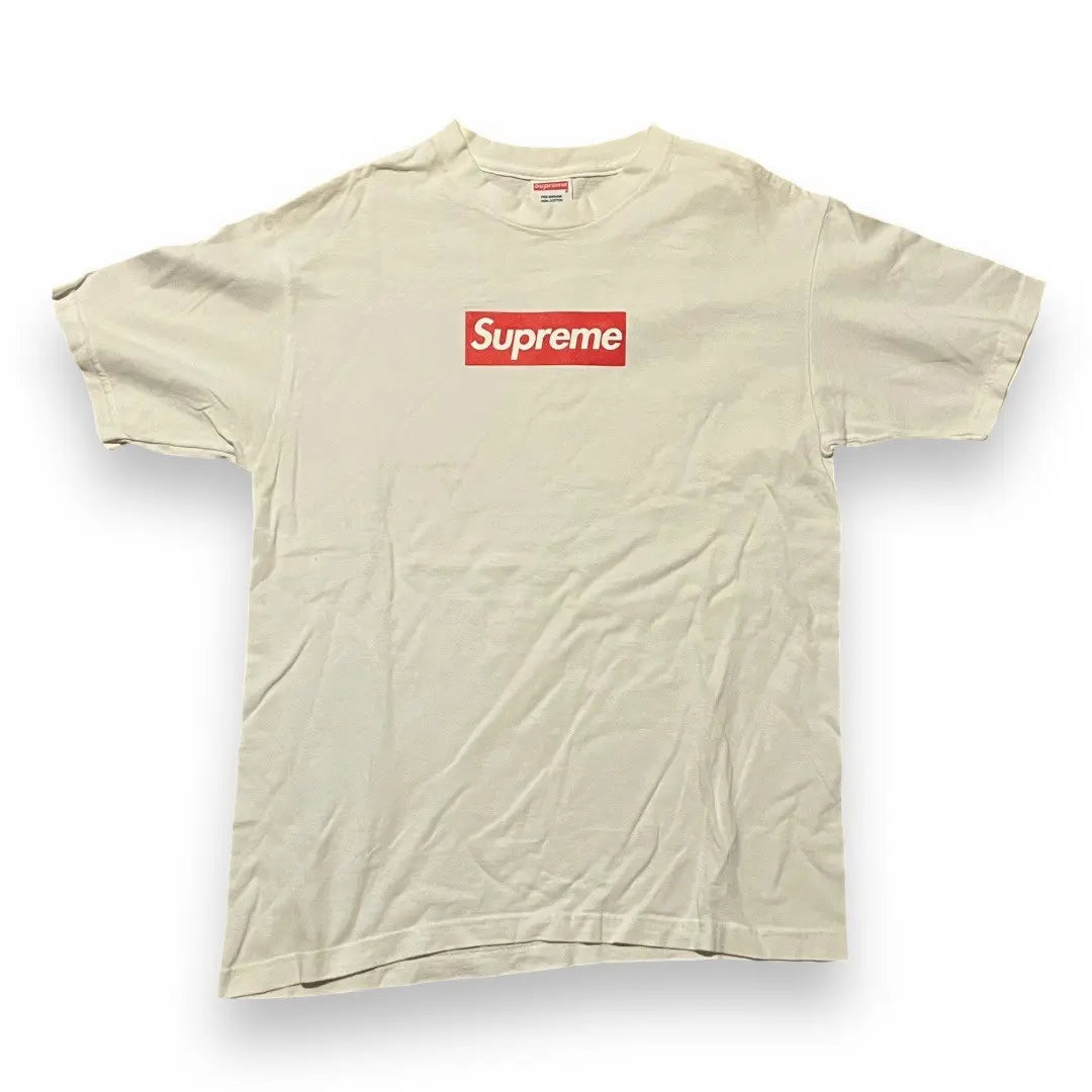 Supreme Friends and Family Red on White Box Logo T-Shirt (Small)